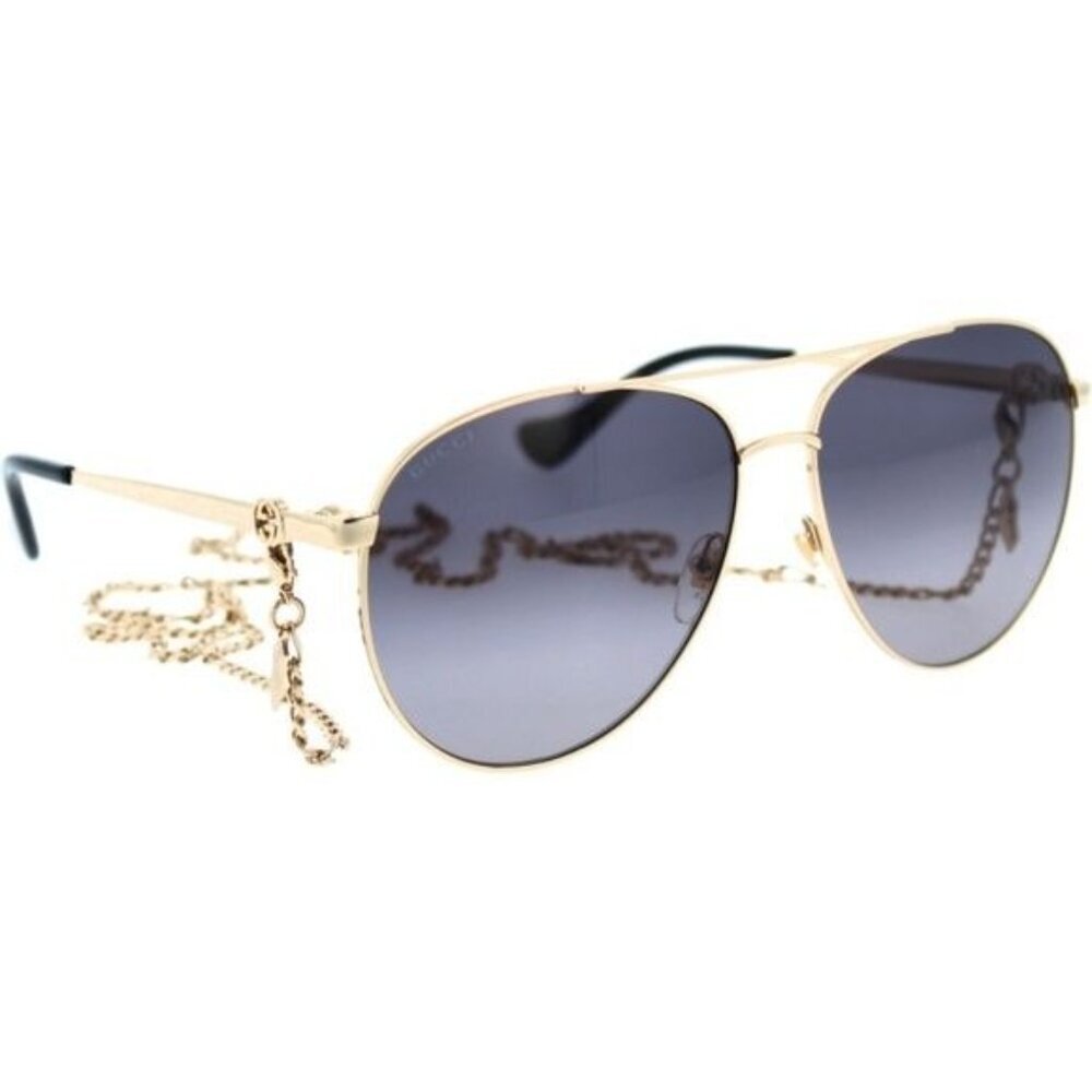 NWT Gucci GG1088S - 001 Aviator Chain Sunglasses - Picture 6 of 14
